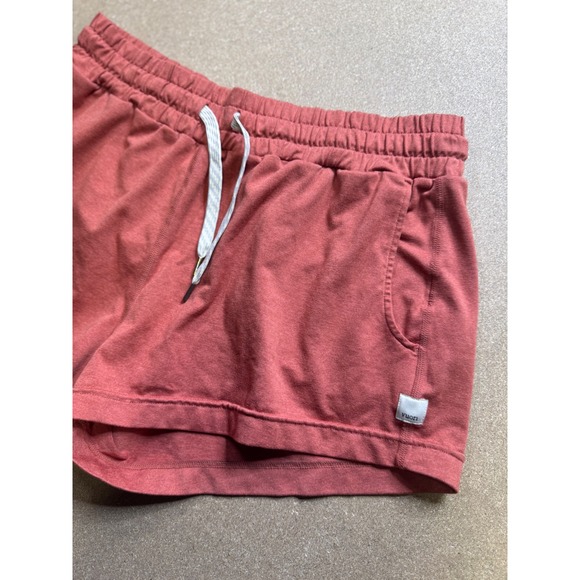 Vuori Women Coral Heather Performance Athletic Shorts Size M Drawstring Pockets - Picture 2 of 8